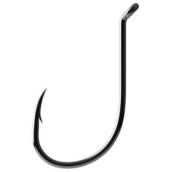 Olympian Athlete Lazer Octopus Long Shank Offset Up Eye Hook- Platinum Black - Size 1 OL2980256 - main